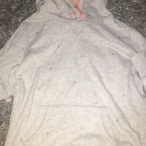 Grey Polka Dotted Hoodie